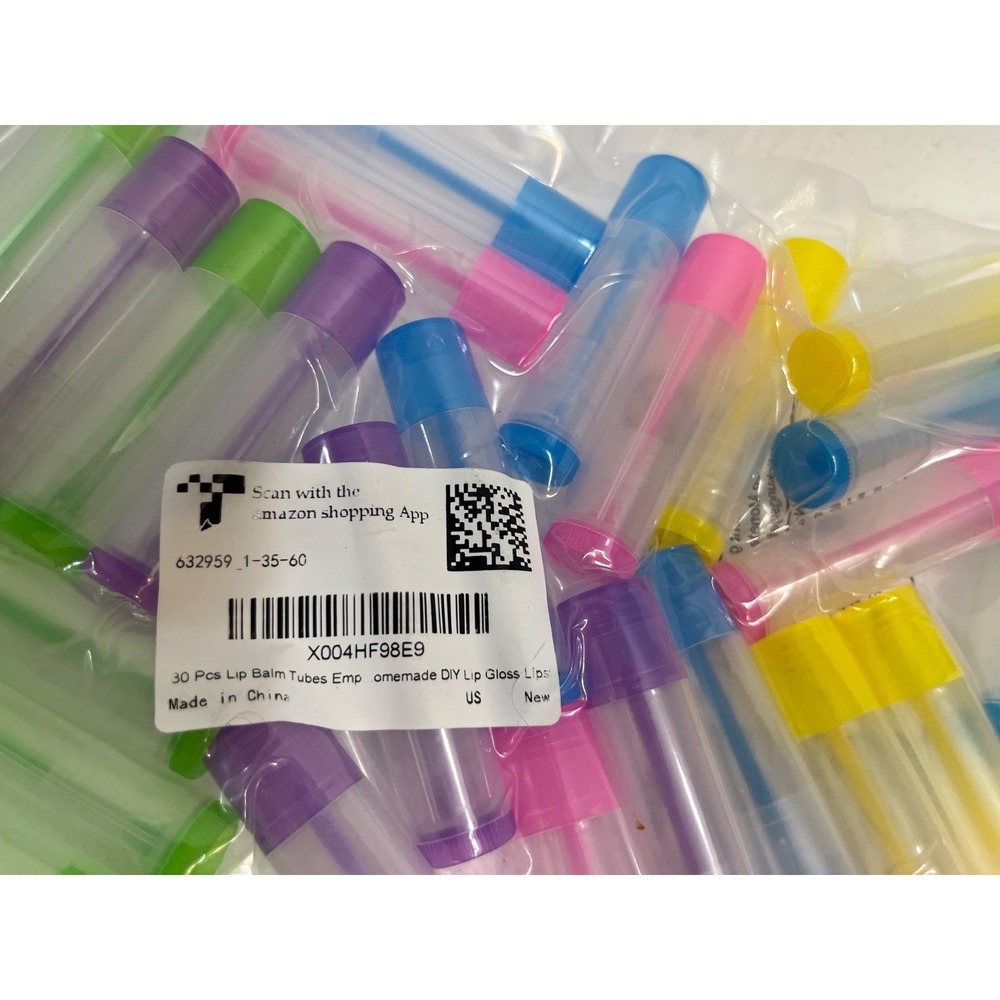 30 Pcs Lip Balm Jars Empty Tubes Scrub‎ Containers Chopsticks